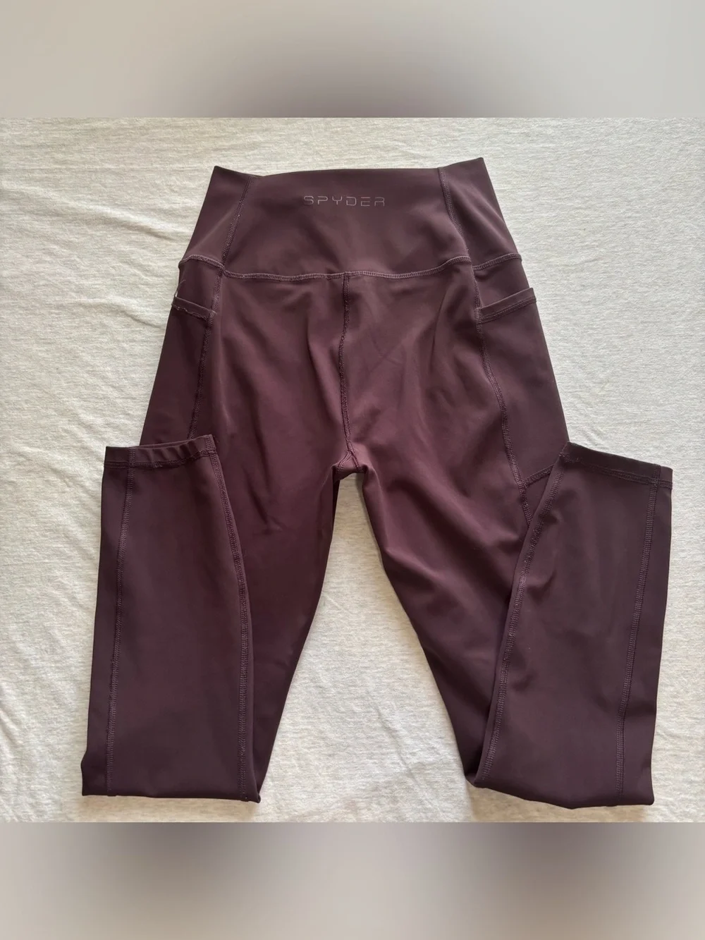 Spyder Active Plum High Rise Pocket Leggings Small Athletic Yoga